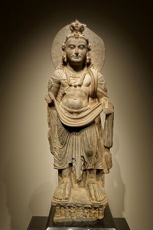Bodhisattva Gandhara Pakistan Kushan dynasty 100s AD.jpg