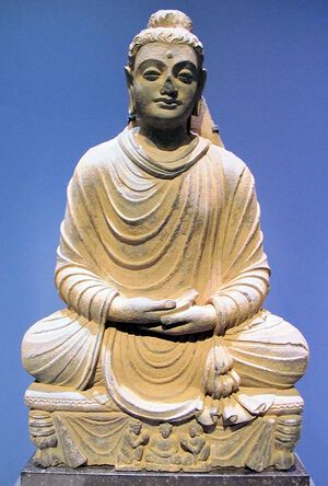 Gandhara periodo kushan buddha in meditazione.jpg