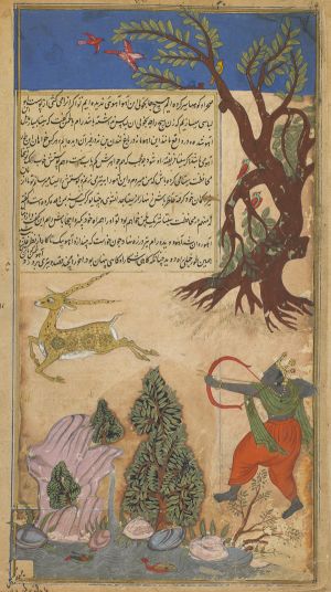 Marica has assumed the form of a golden deer.jpg