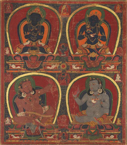Datei:Vajradhara Nairatmya and Mahasiddhas-Virupa and Kanha.jpg