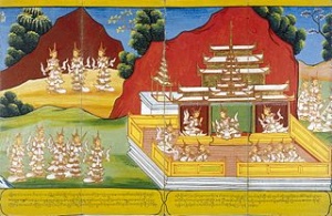 Devas ask the Bodhisatta Wellcome.jpg